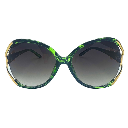 5011 | The Lovestruck- Oversize Butterfly Style Sunglasses with heart accented temple