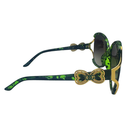 5011 | The Lovestruck- Oversize Butterfly Style Sunglasses with heart accented temple