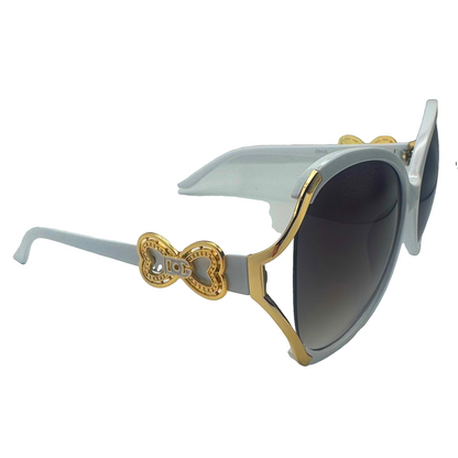 5011 | The Lovestruck- Oversize Butterfly Style Sunglasses with heart accented temple