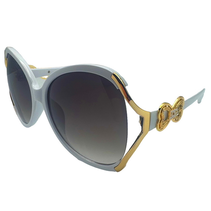5011 | The Lovestruck- Oversize Butterfly Style Sunglasses with heart accented temple