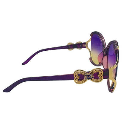 5011 | The Lovestruck- Oversize Butterfly Style Sunglasses with heart accented temple