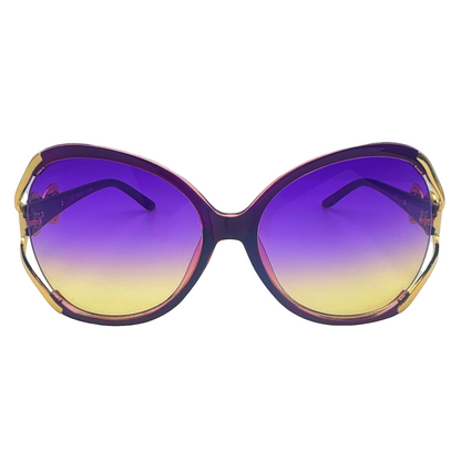 5011 | The Lovestruck- Oversize Butterfly Style Sunglasses with heart accented temple
