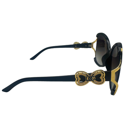 5011 | The Lovestruck- Oversize Butterfly Style Sunglasses with heart accented temple