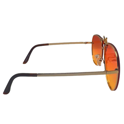 5010 | Queen B - Oversize Rimless Aviator Sunglasses with Accent