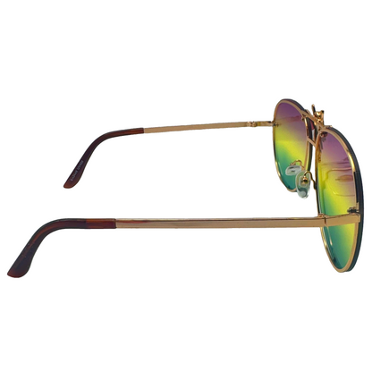 5010 | Queen B - Oversize Rimless Aviator Sunglasses with Accent