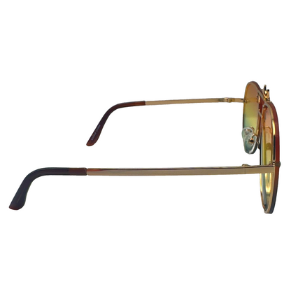 5010 | Queen B - Oversize Rimless Aviator Sunglasses with Accent