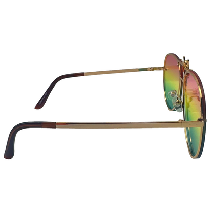 5010 | Queen B - Oversize Rimless Aviator Sunglasses with Accent