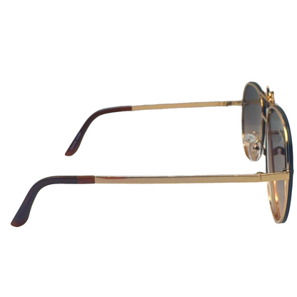5010 | Queen B - Oversize Rimless Aviator Sunglasses with Accent