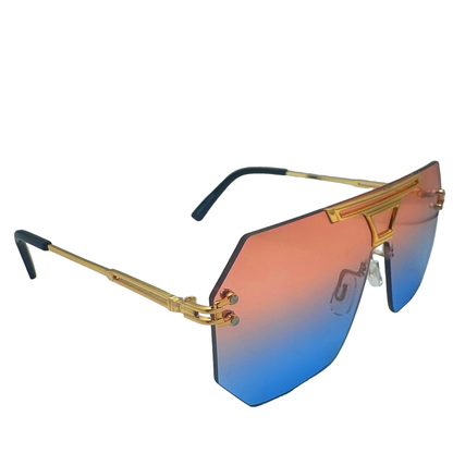 5008 | Skyline - Flat-Top Shield Sunglasses with two tone lenses