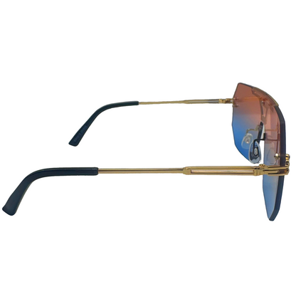 5008 | Skyline - Flat-Top Shield Sunglasses with two tone lenses