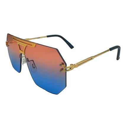 5008 | Skyline - Flat-Top Shield Sunglasses with two tone lenses