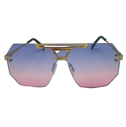 5008 | Skyline - Flat-Top Shield Sunglasses with two tone lenses