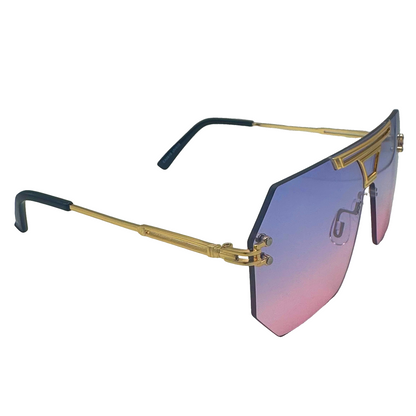 5008 | Skyline - Flat-Top Shield Sunglasses with two tone lenses