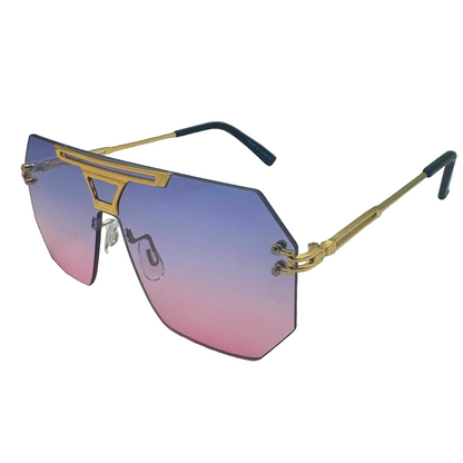 5008 | Skyline - Flat-Top Shield Sunglasses with two tone lenses