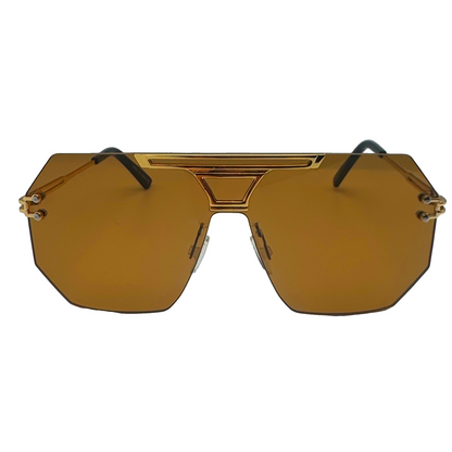 5008 | Skyline - Flat-Top Shield Sunglasses with two tone lenses