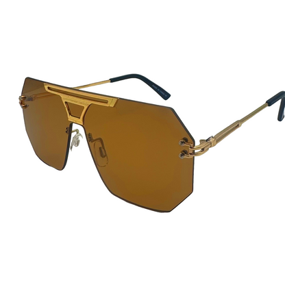 5008 | Skyline - Flat-Top Shield Sunglasses with two tone lenses