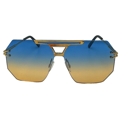5008 | Skyline - Flat-Top Shield Sunglasses with two tone lenses