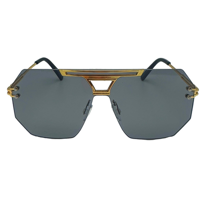 5008 | Skyline - Flat-Top Shield Sunglasses with two tone lenses
