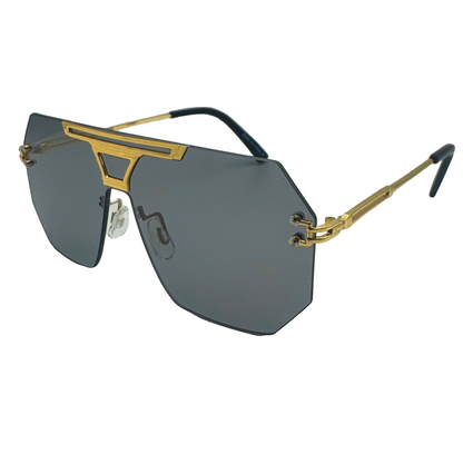 5008 | Skyline - Flat-Top Shield Sunglasses with two tone lenses