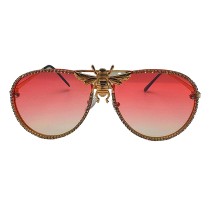 5007 | Nector - Classic Aviator Sunglasses with accented rims and insect detail