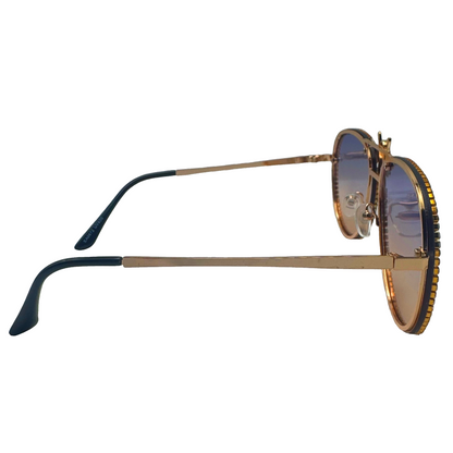 5007 | Nector - Classic Aviator Sunglasses with accented rims and insect detail