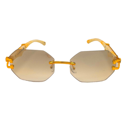 5006 | The Facet - Rimless Octagon Lens Sunglasses