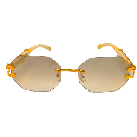 5006 | The Facet - Rimless Octagon Lens Sunglasses
