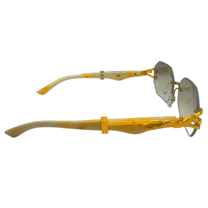 5006 | The Facet - Rimless Octagon Lens Sunglasses