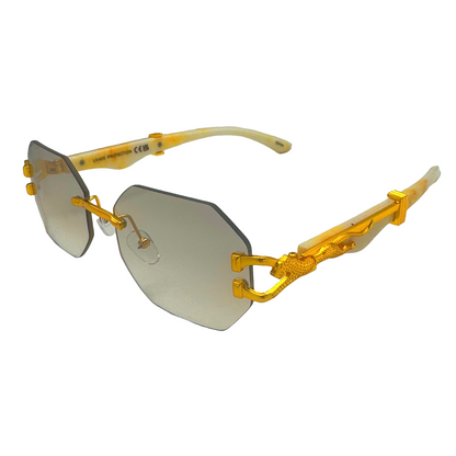 5006 | The Facet - Rimless Octagon Lens Sunglasses