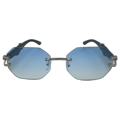 5006 | The Facet - Rimless Octagon Lens Sunglasses