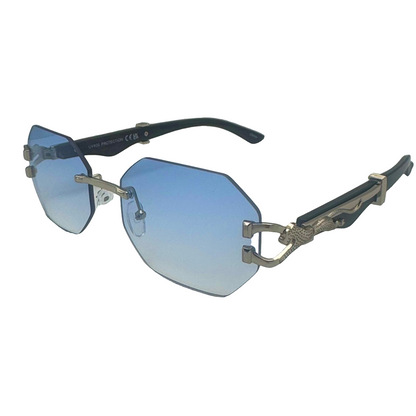 5006 | The Facet - Rimless Octagon Lens Sunglasses