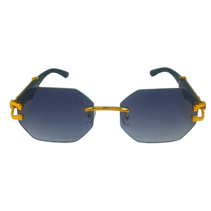 5006 | The Facet - Rimless Octagon Lens Sunglasses