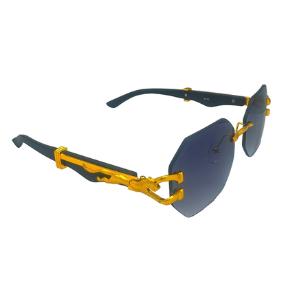 5006 | The Facet - Rimless Octagon Lens Sunglasses