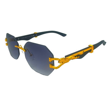 5006 | The Facet - Rimless Octagon Lens Sunglasses