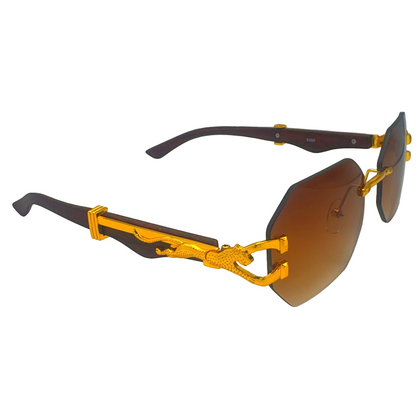 5006 | The Facet - Rimless Octagon Lens Sunglasses