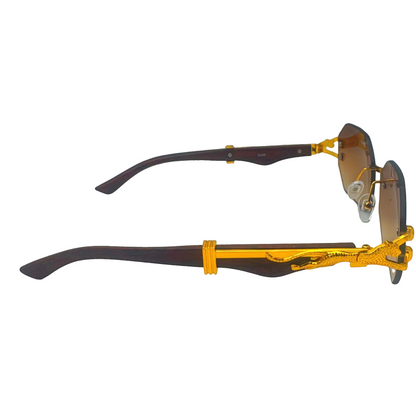 5006 | The Facet - Rimless Octagon Lens Sunglasses