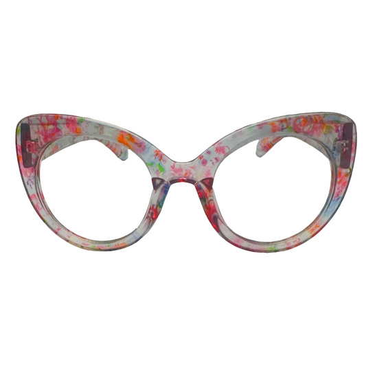 5005 | Bloom -  Thick Cateye Clear Lens Glasses (Non-Prescription)