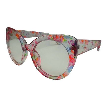 5005 | Bloom -  Thick Cateye Clear Lens Glasses (Non-Prescription)