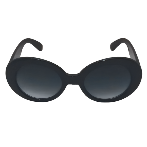 Black Oval Clout Sunglasses