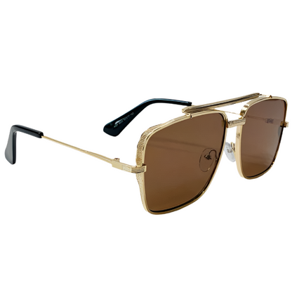 6083 (C) | Square Aviator Metal Sunglasses
