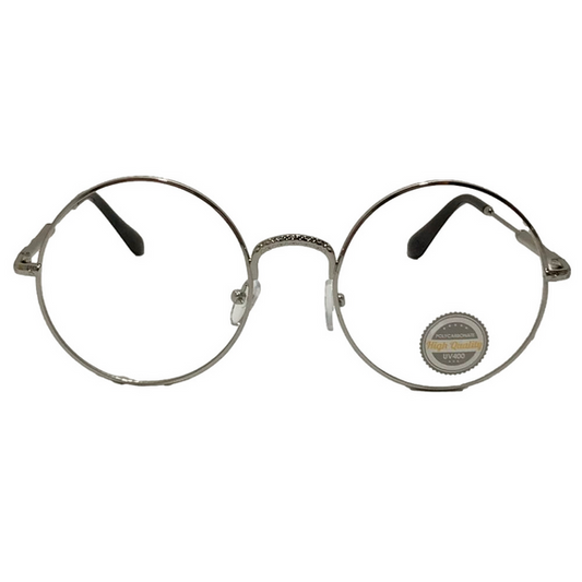 9211 (C) | Clear Lens Circle Glasses - Non Prescription
