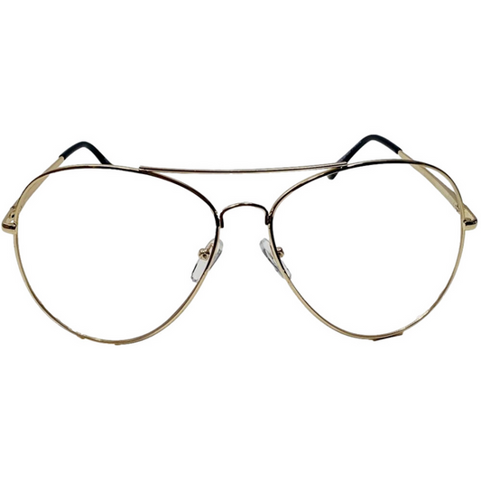 6087 | Oversize Clear Lens Aviator Glasses