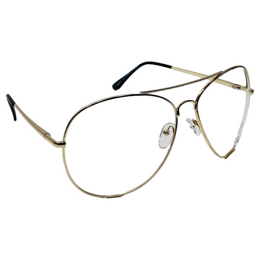 6087 | Oversize Clear Lens Aviator Glasses