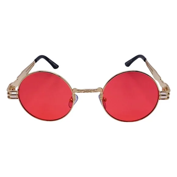 Red Lens Steampunk Sunglasses