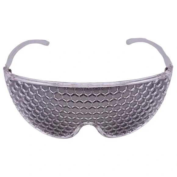 Silver Mirror Sport Wrap Shield Sunglasses