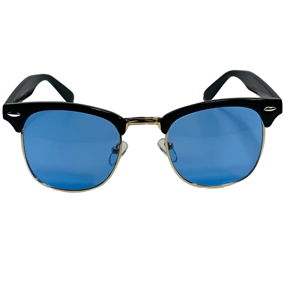 Blue Lens Browline Sunglasses