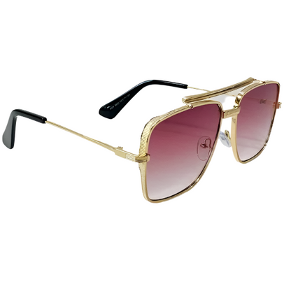 6083 (C) | Square Aviator Metal Sunglasses