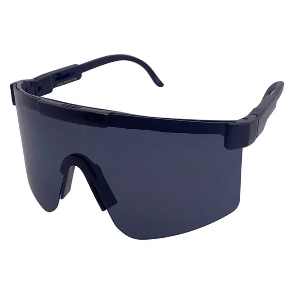 Black Lens Wrap Sunglasses