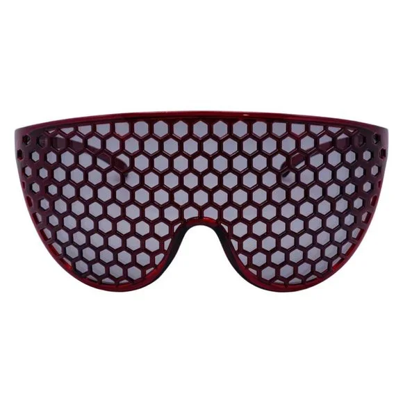 Maroon Sport Wrap Shield Sunglasses