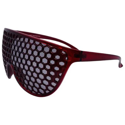 Maroon Wrap Shield Sunglasses